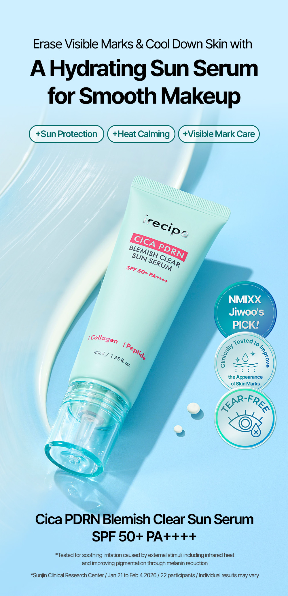 Cica PDRN Blemish Clear Sun Serum 40ml - product detail 1